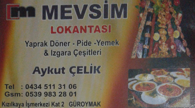 Güroymak Mevsim Et Lokantası