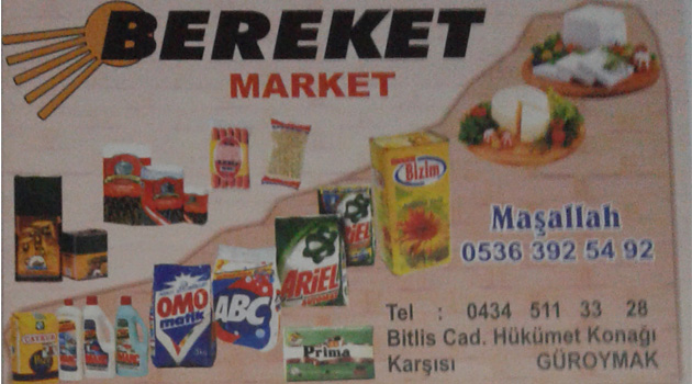 Bereket Market Güroymak