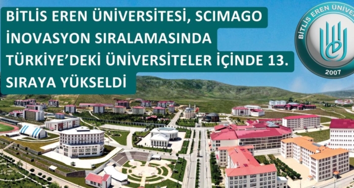 Bitlis Son Dakika Bitlis Eren Üniversitesi, SCIMAGO İnovasyon Sıralamasında 13. Sıraya Yükseldi